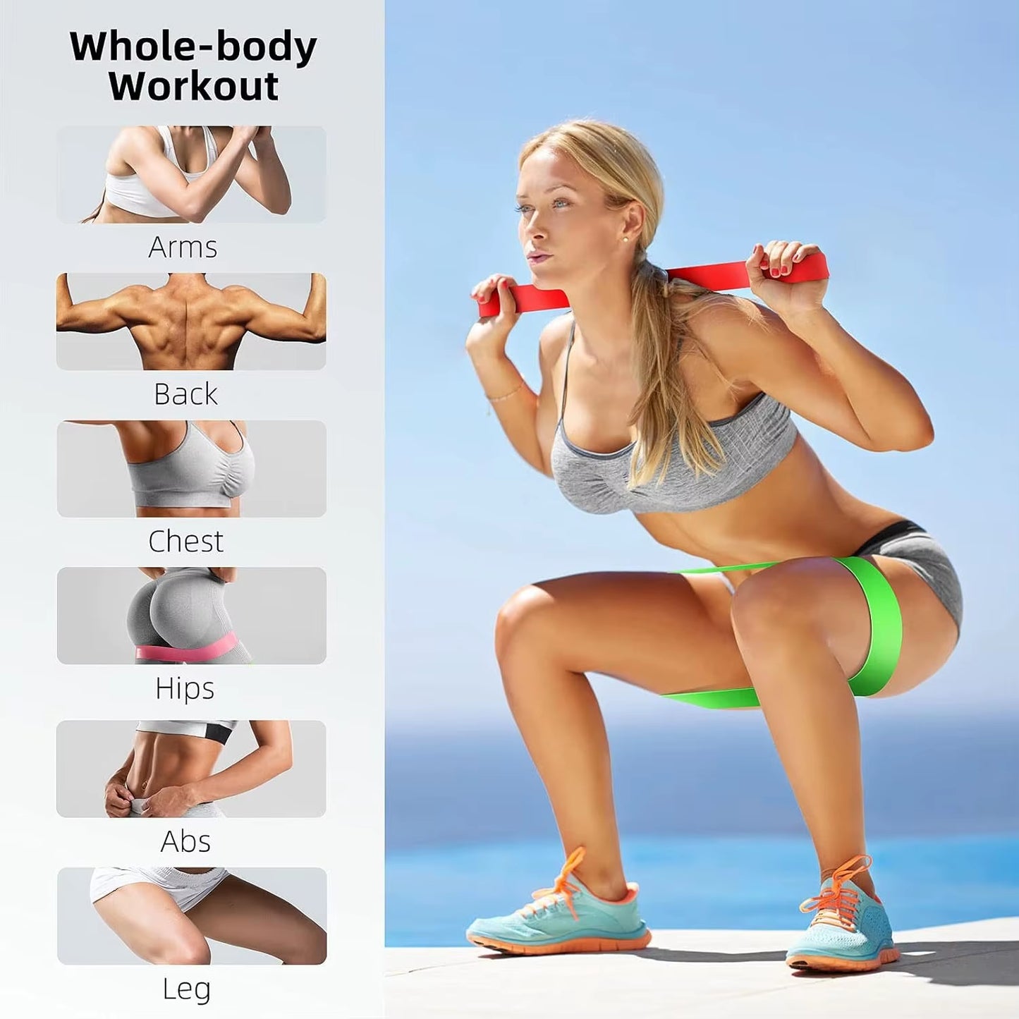 TPE Resistance Bands Fitness Set Rubber Loop Bands Strength Training Workout Expander Yoga Gym Equipment Elastic Rubber Loop