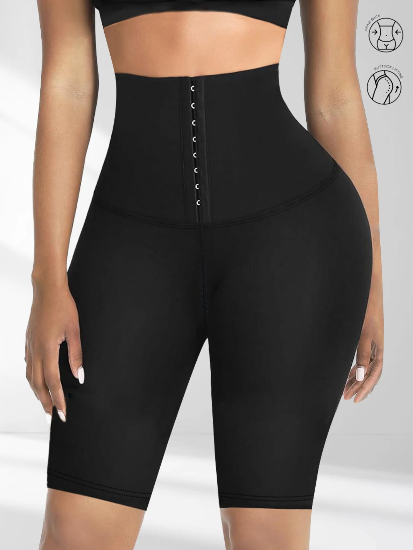 Women'S Waist Shaper Yoga Pants 5-Inch Shorts High Waist Tummy Control Compression Workout Shorts for Fitness Postpartum Summer