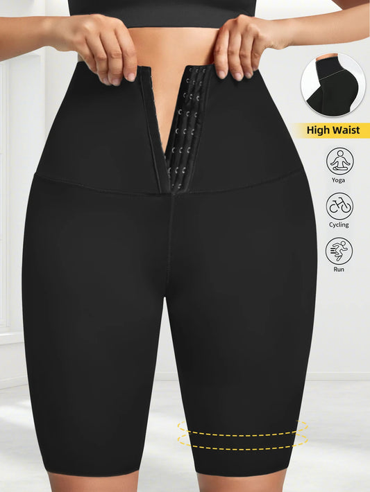 Women'S Waist Shaper Yoga Pants 5-Inch Shorts High Waist Tummy Control Compression Workout Shorts for Fitness Postpartum Summer